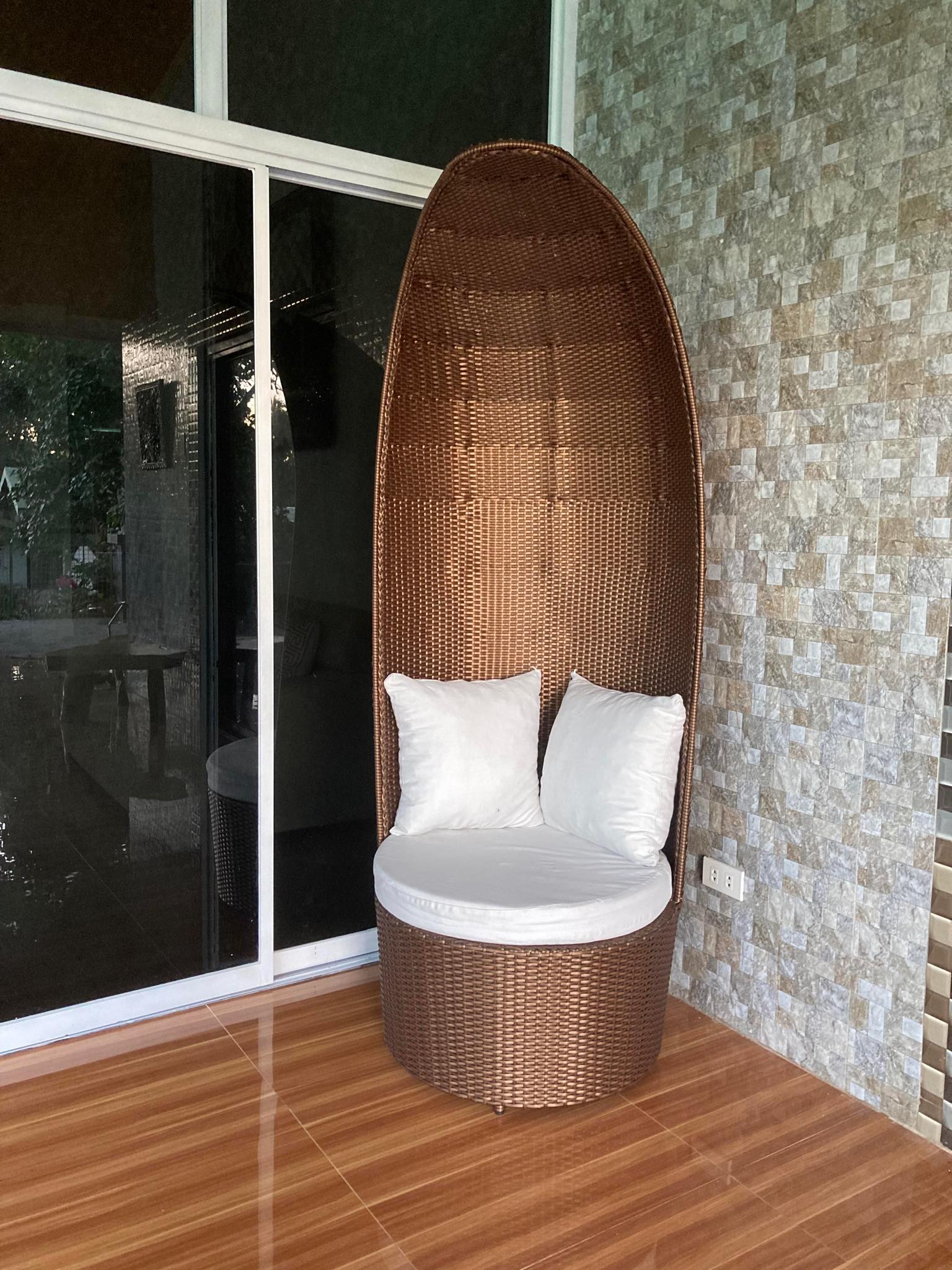 Woven chair - Saddhana Villa Balcony