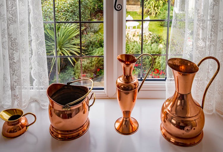 Haven Hall Hotel Bedroom 4 copper pots and view