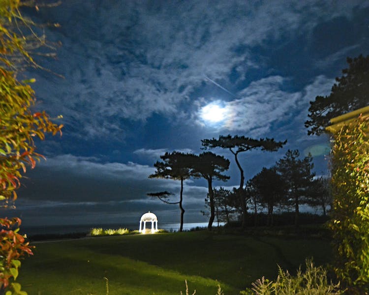 Haven Hall Hotel in the moonlight