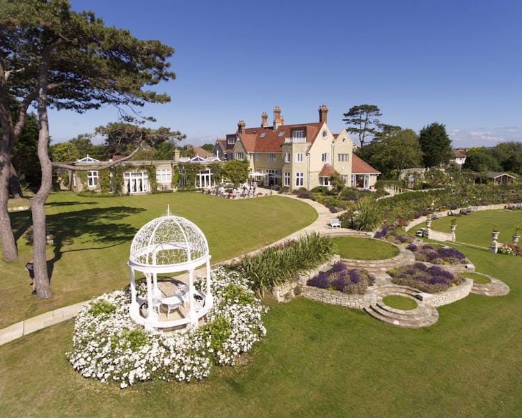 Haven Hall Hotel. Aerial photo of Gazebo and Hotel