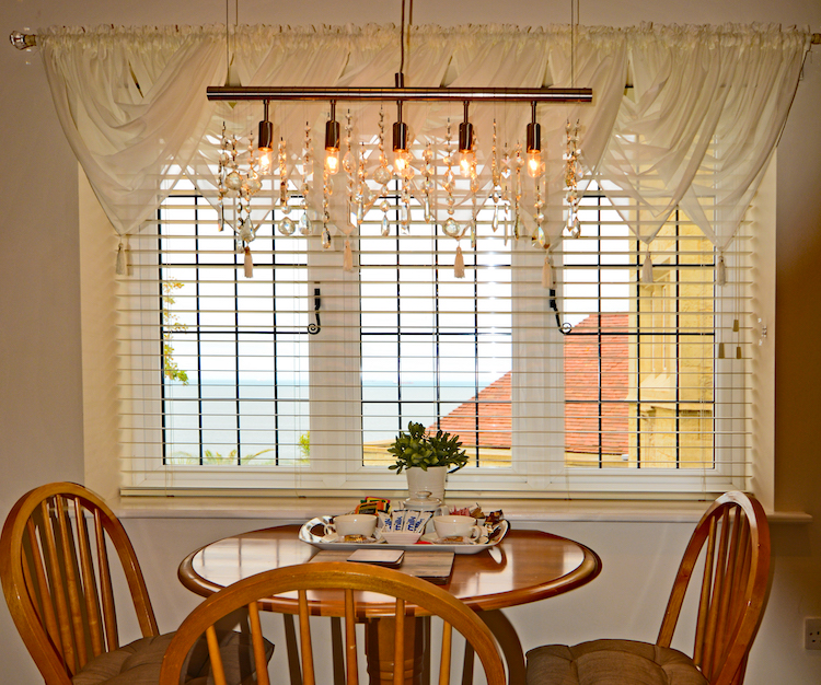 Haven Hall Hotel Sea View 2 Suite kitchen table & window