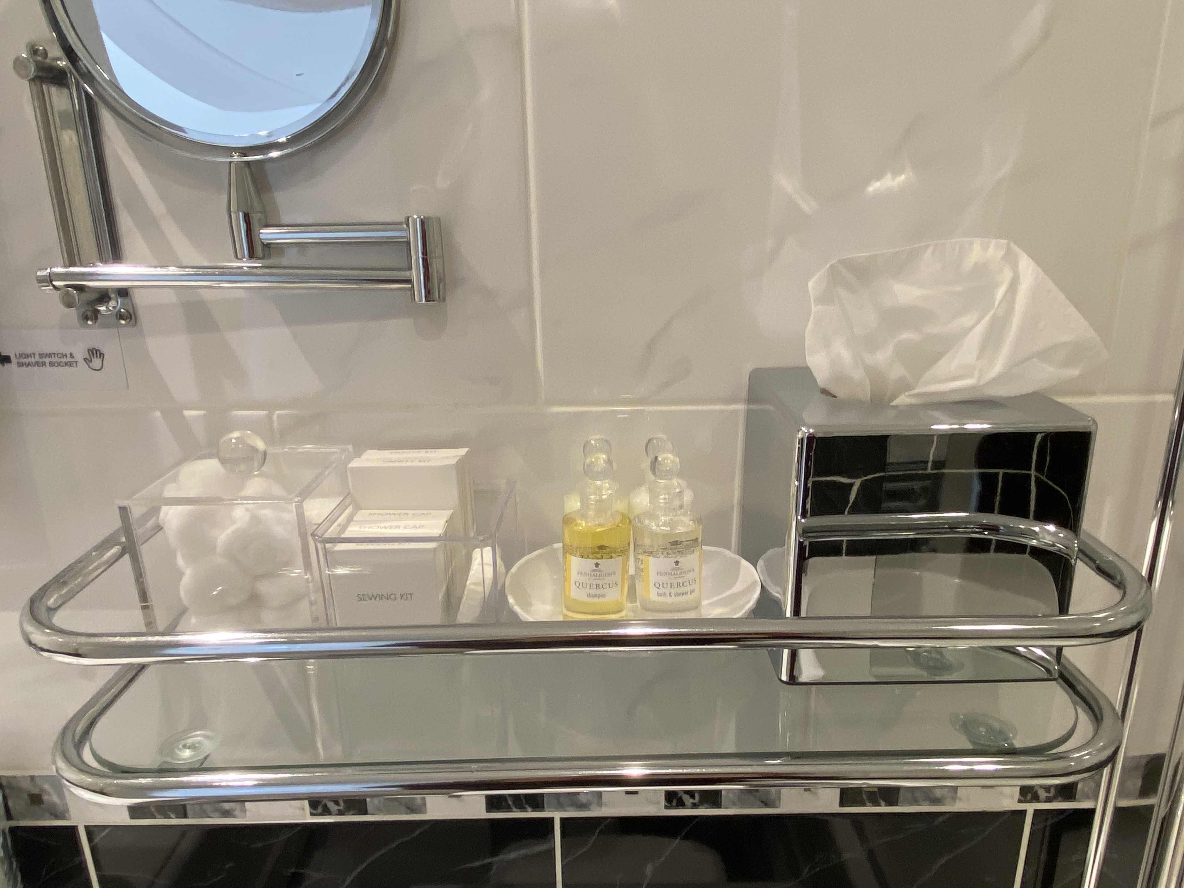 Toiletries shelf