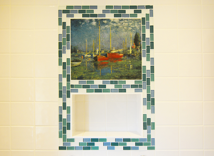 Haven Hall Hotel Sea View 2 Suite bathroom shower shelf