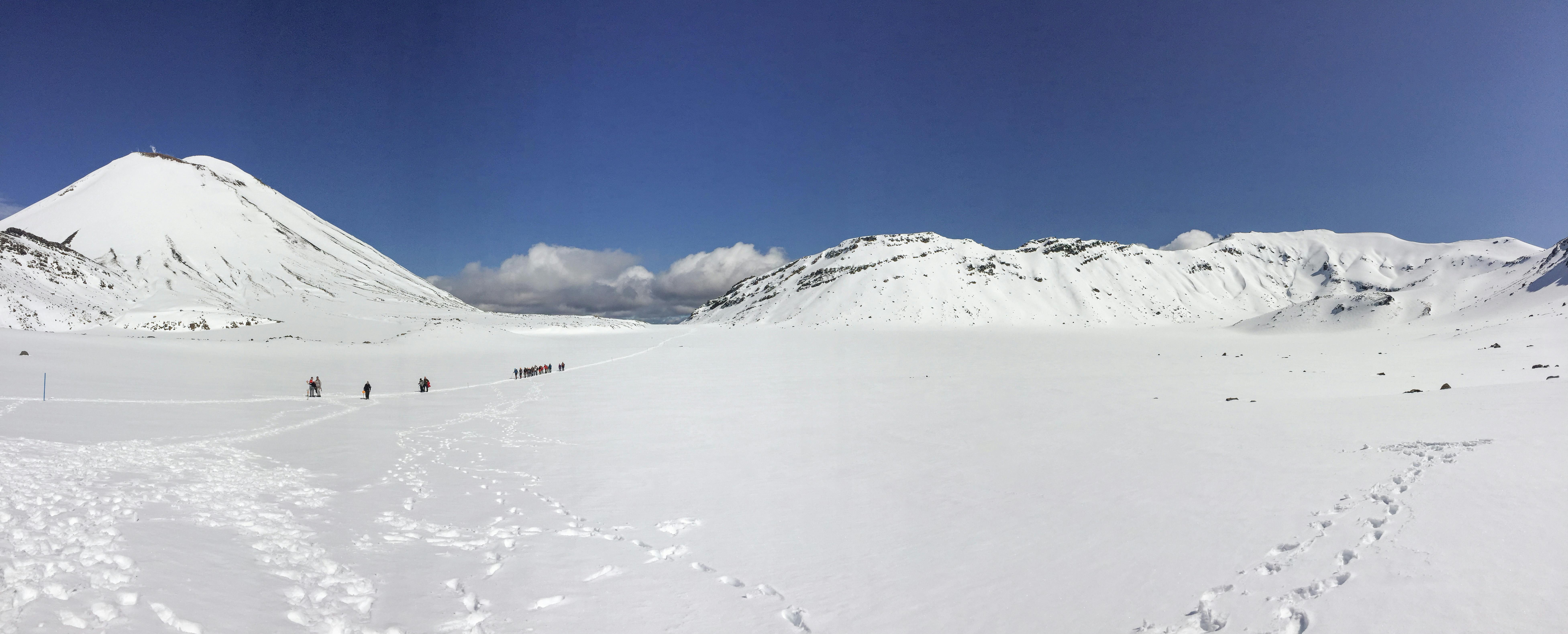 Tongariro Crossing in winter, South Crater