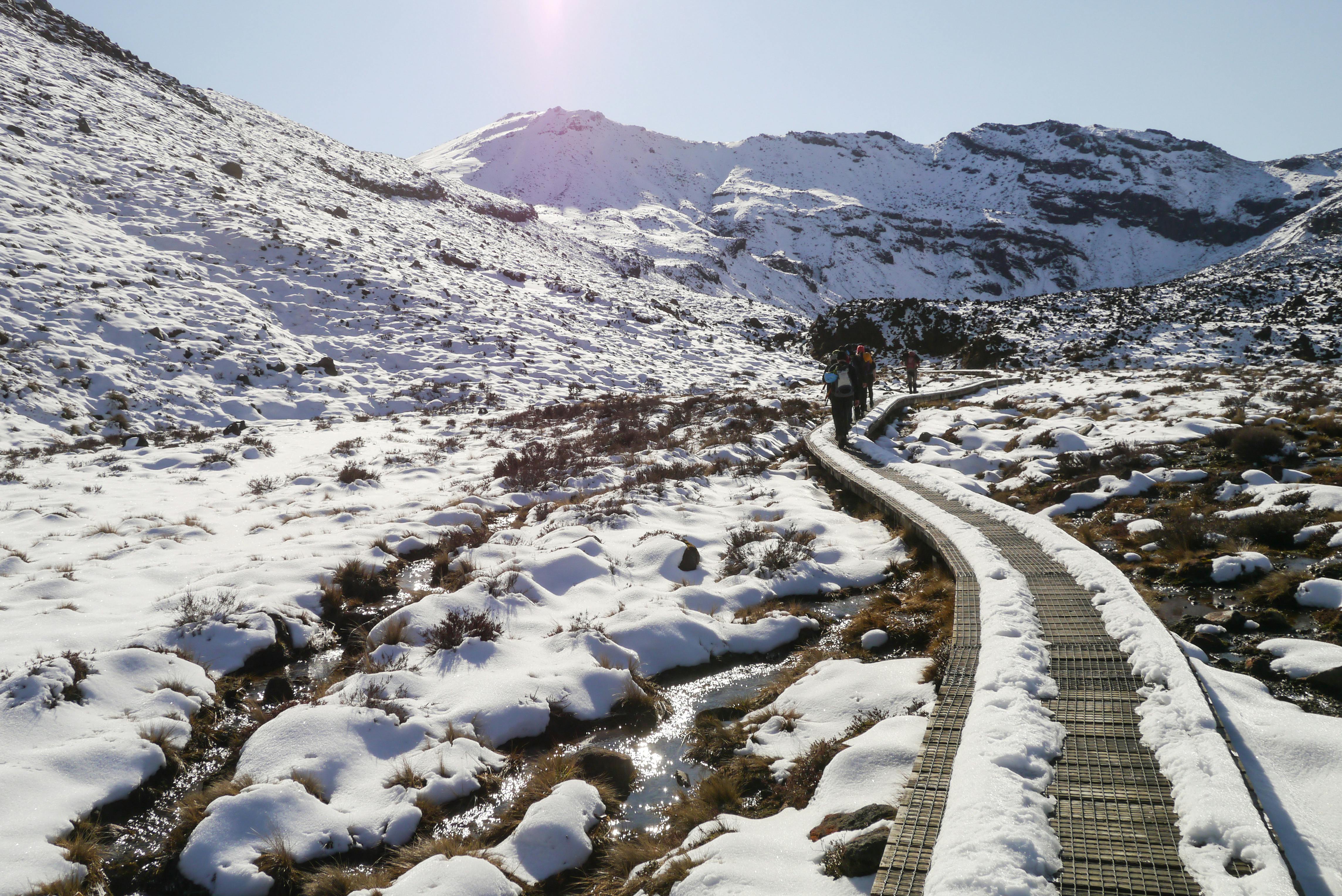 Tongariro Alpine Crossing In Winter Tongariro Crossing Lodge