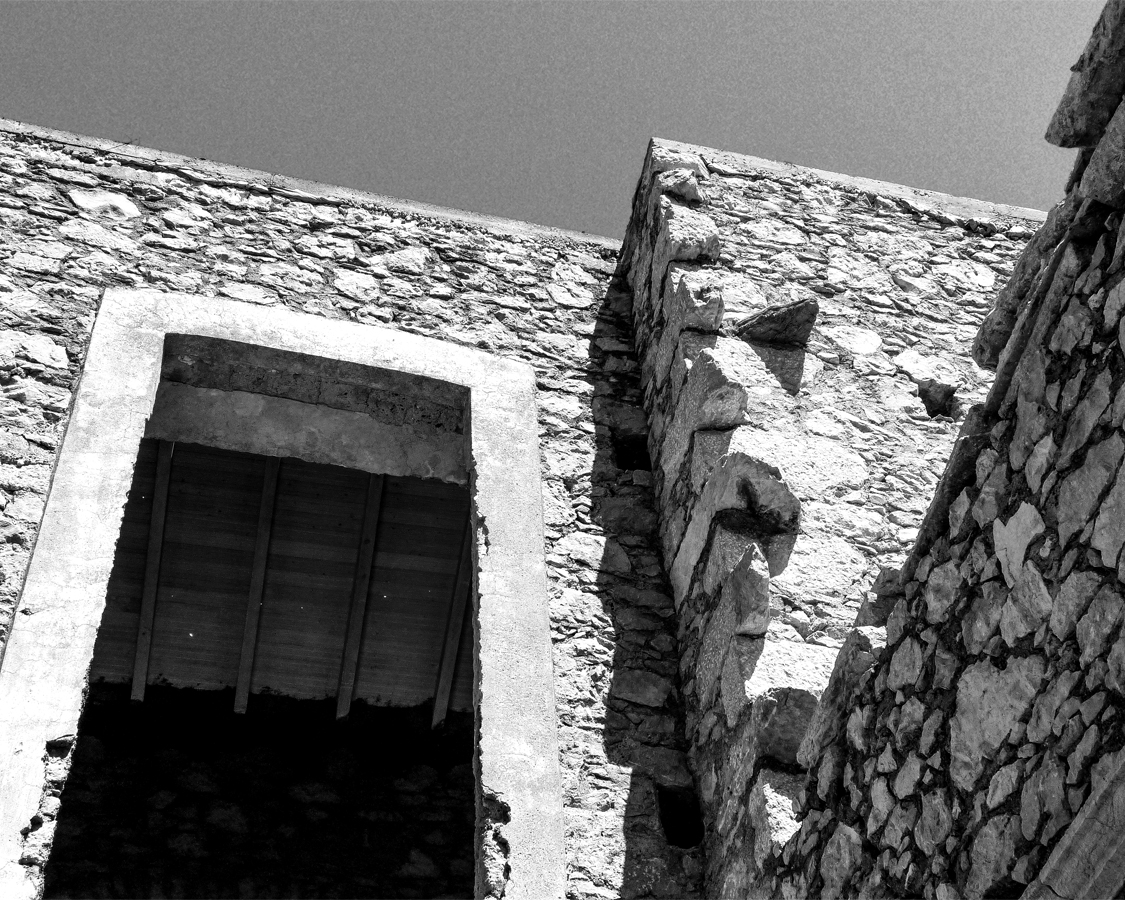 The Old Markets - Pre Restoration looking up.