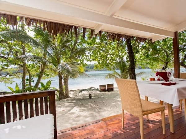Beachfront Deluxe Spa Villa - Large balcony absolute beachfront erakor island resort & spa #erakorislandresort