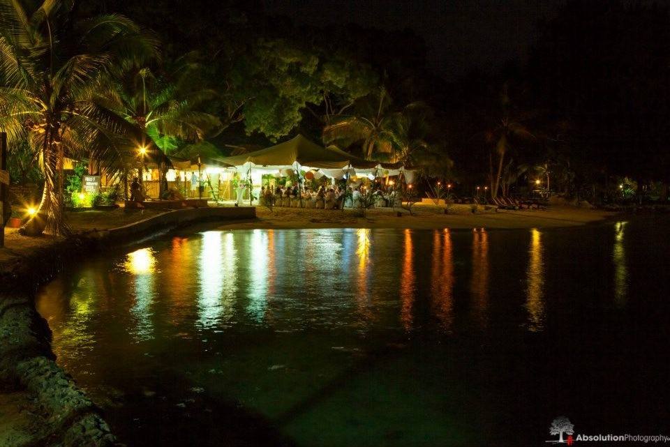 Calypso Beach at night MagicalMarquee #erakorbeachweddings #weddingreceptionthebeachsouthpacific #Vanuatutropicalbeachwedding