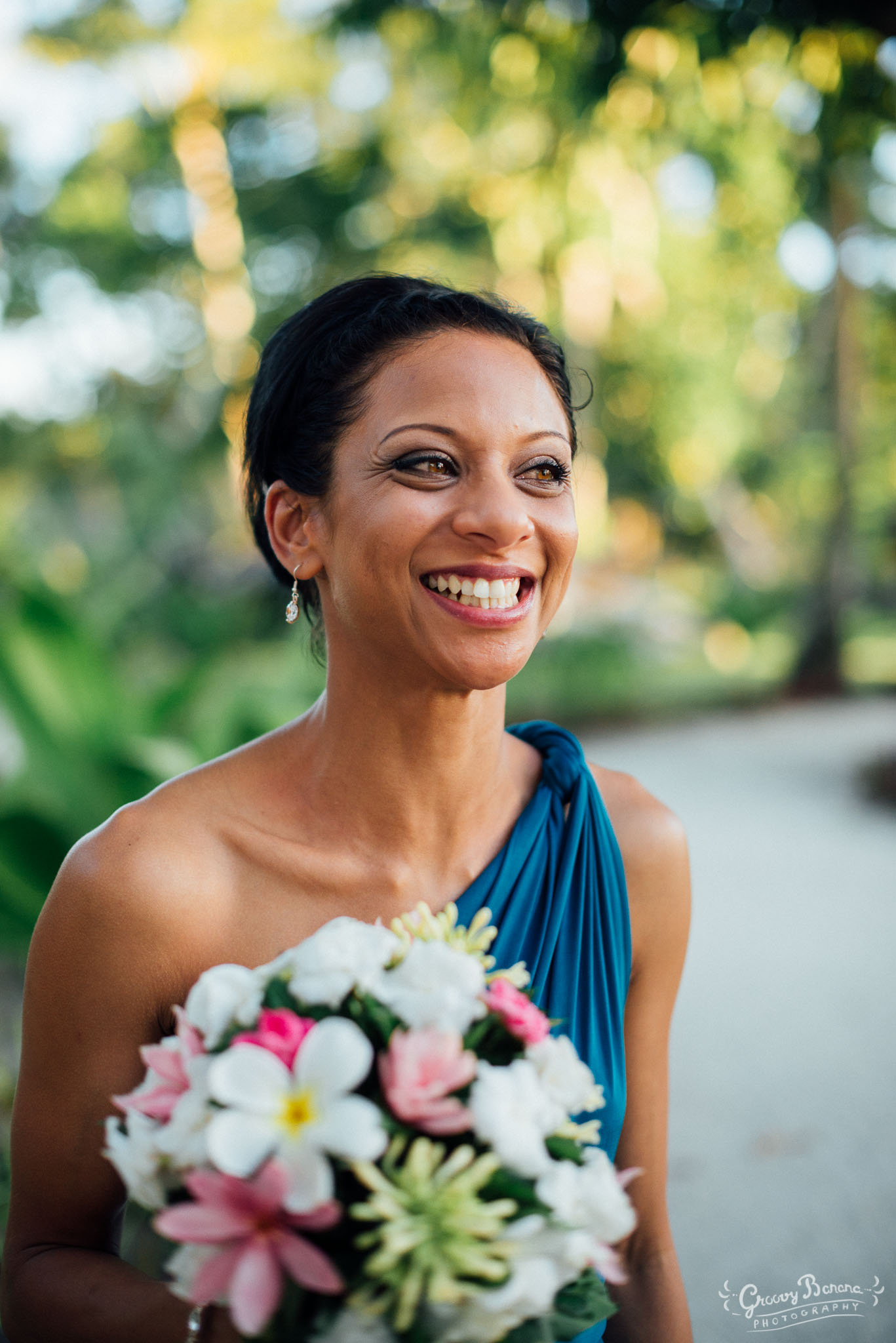 Bridesmaid on Erakor #erakorbeachweddings #weddingceremonyonthebeachsouthpacific #Vanuatutropicalbeachweddings