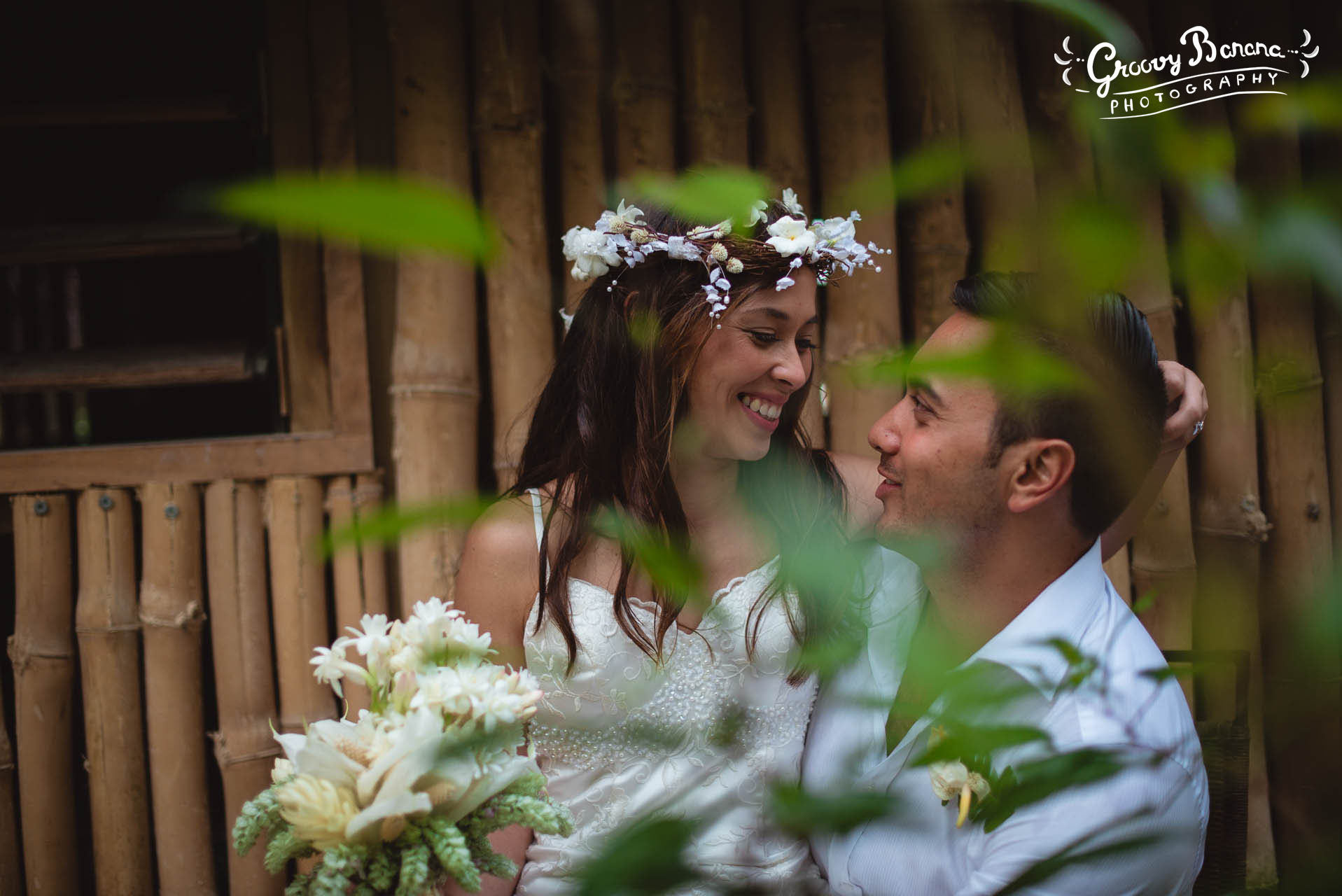 Sharing a romantic moment on Calypso Beach #erakorbeachweddings #weddingceremonyonthebeach #bridalbouquet