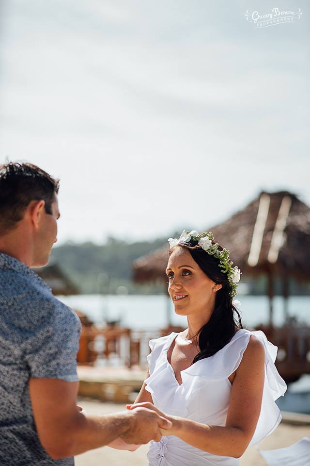 #erakorweddings #weddingceremonyonthebeach bride & groom #Vanuatutropicalbeachweddings heart in the sand