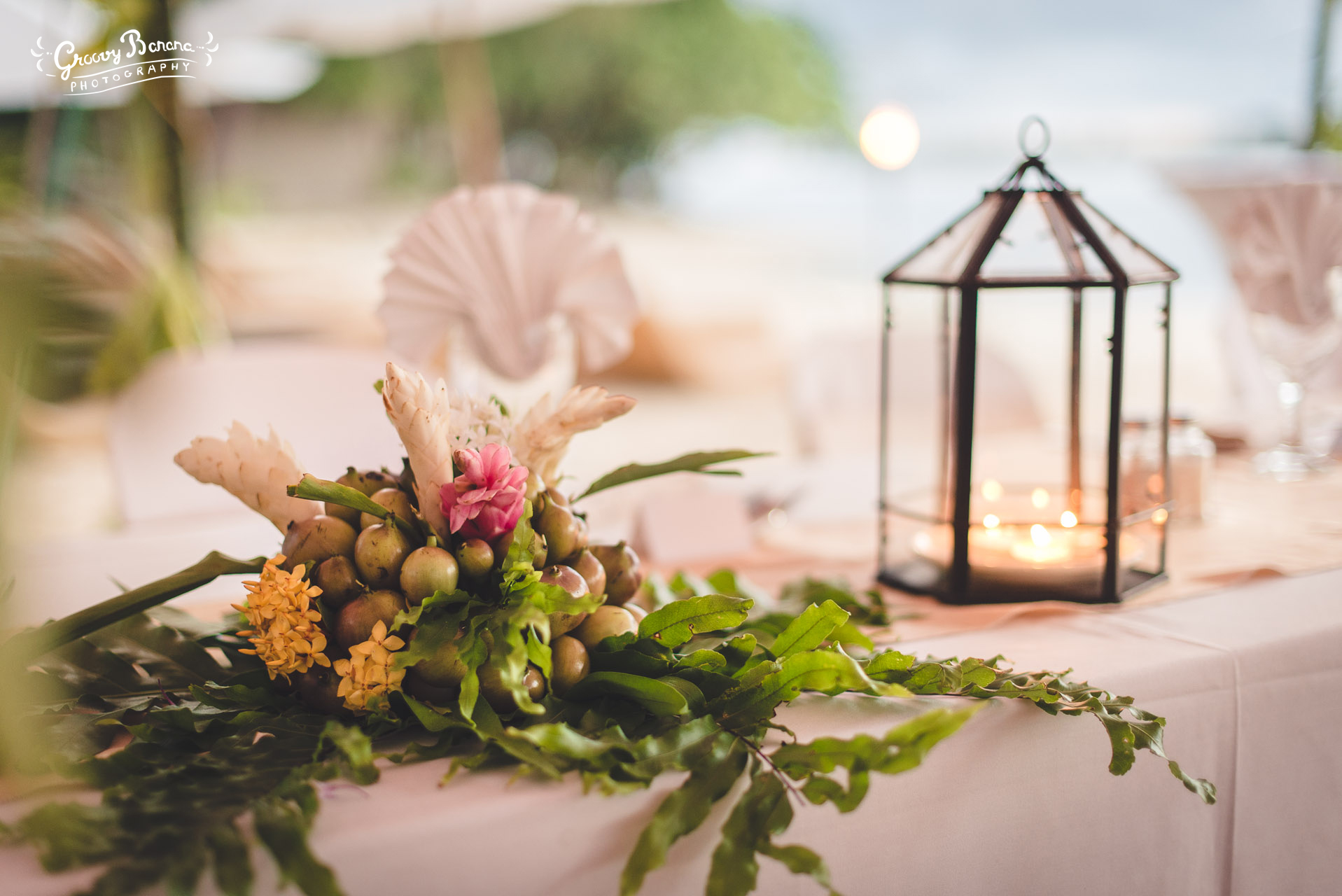 Reception decor #erakorbeachweddings #weddingreceptionthebeachsouthpacific #Vanuatutropicalbeachweddings