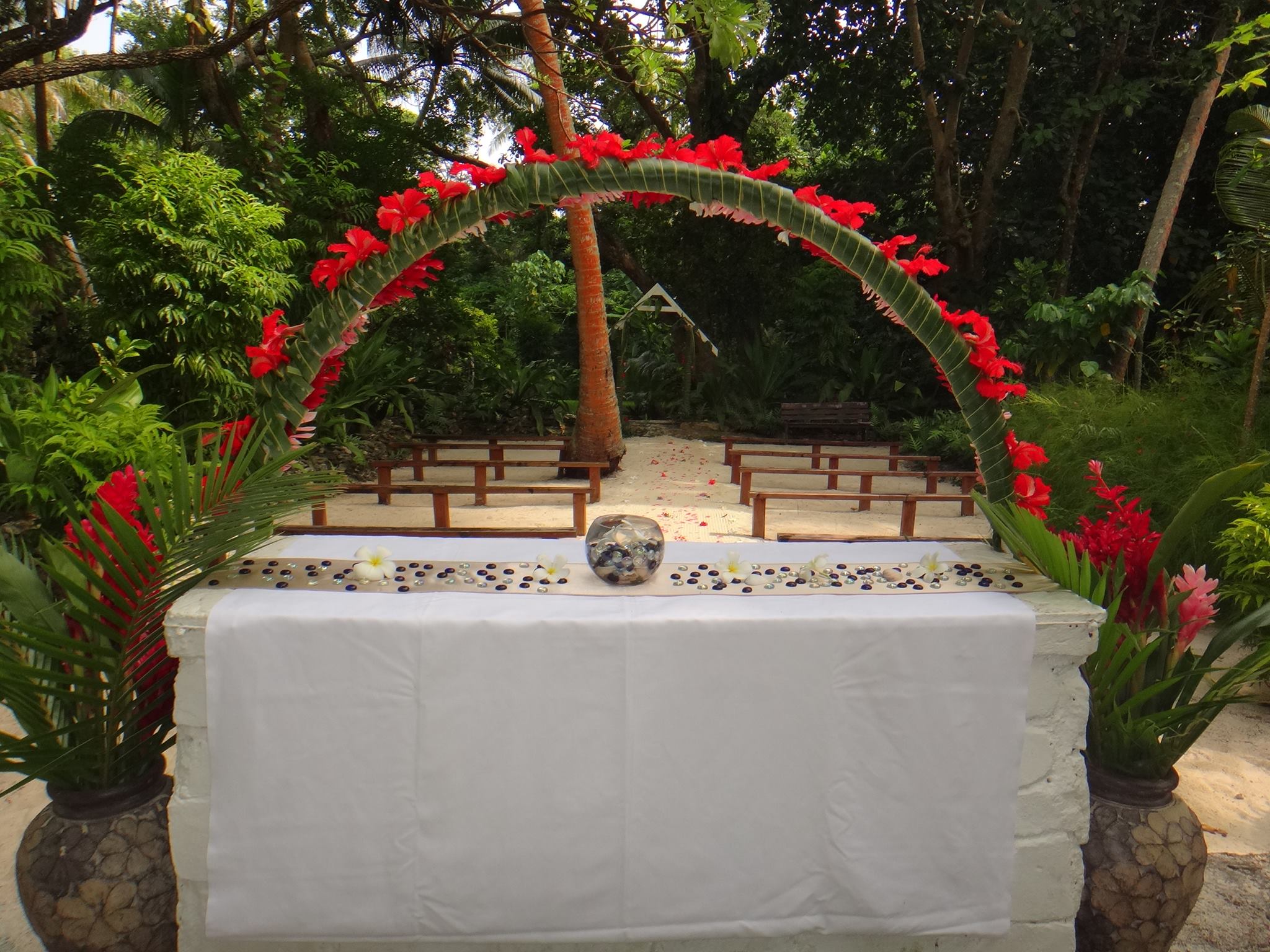 Erakor Island Open Air Chapel #erakorbeachweddings #weddingceremonyonthebeachsouthpacific #vanuatuislandweddings