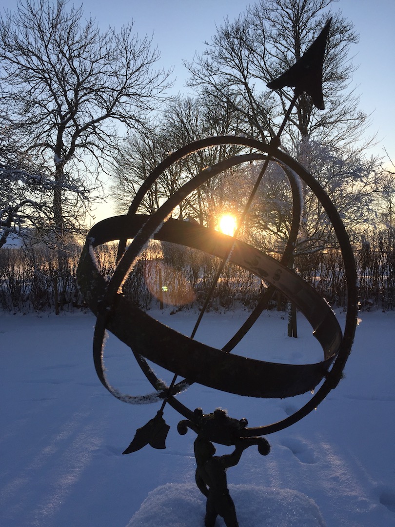 long slow sunsets in winter in Ekeby, Gotland