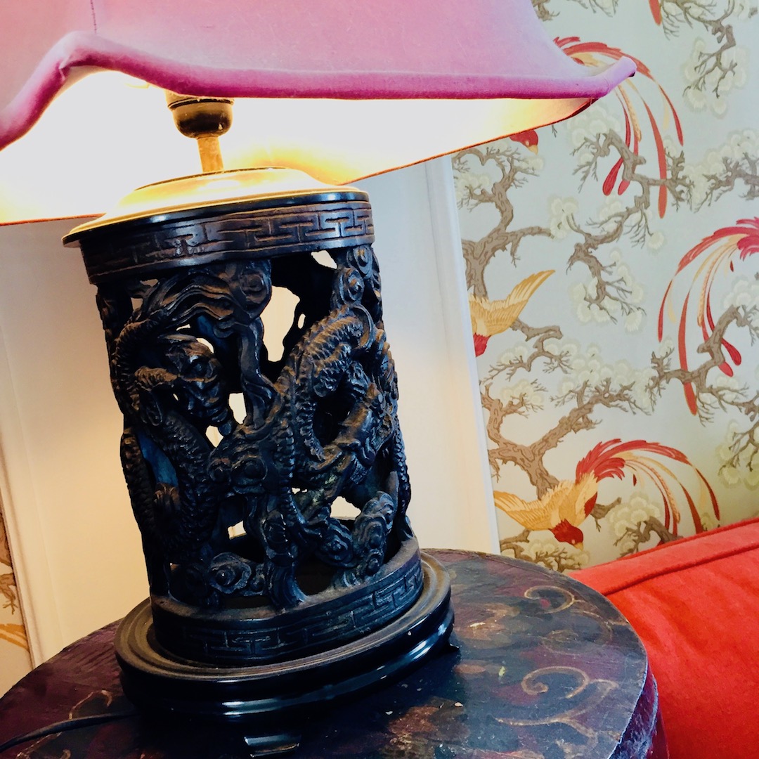 Chinese dragon table lamps