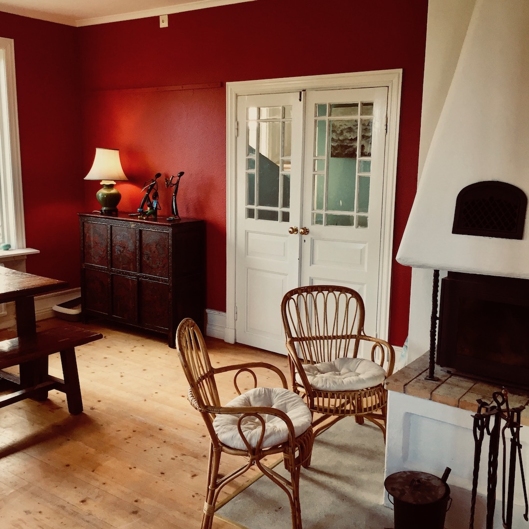 The Kitchen snug area and fireplace