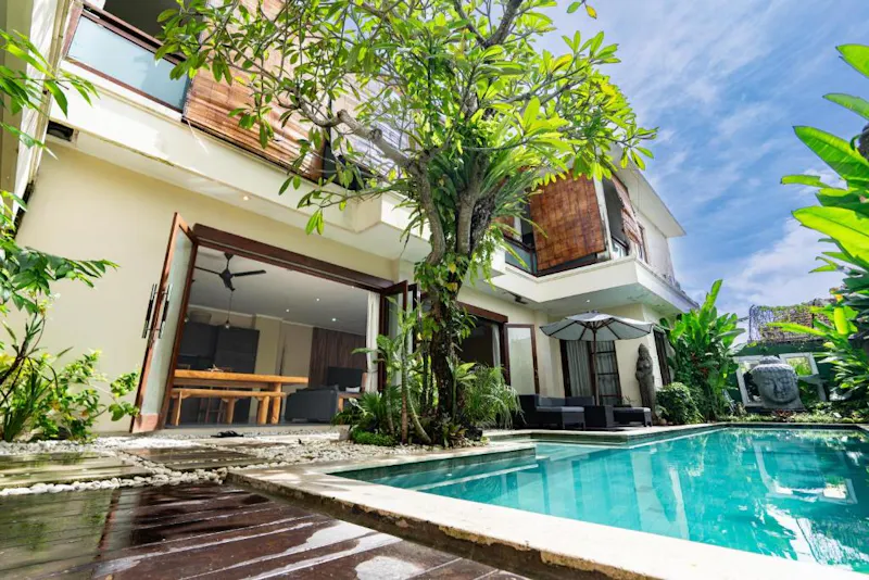 Pool and villa