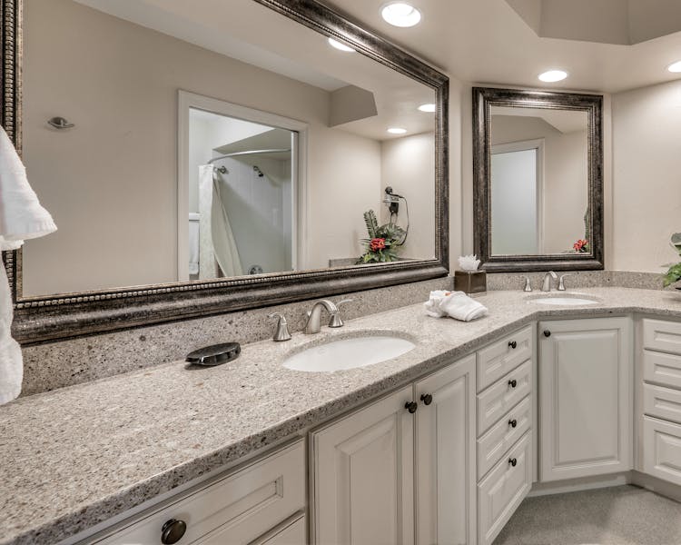 Two Bedroom Suite master bathroom with extended vanity