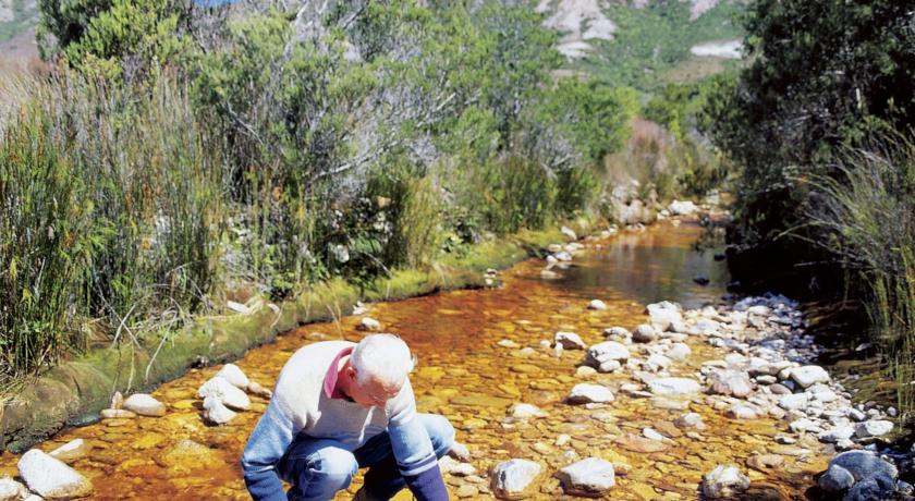 Gold panning in nearby river