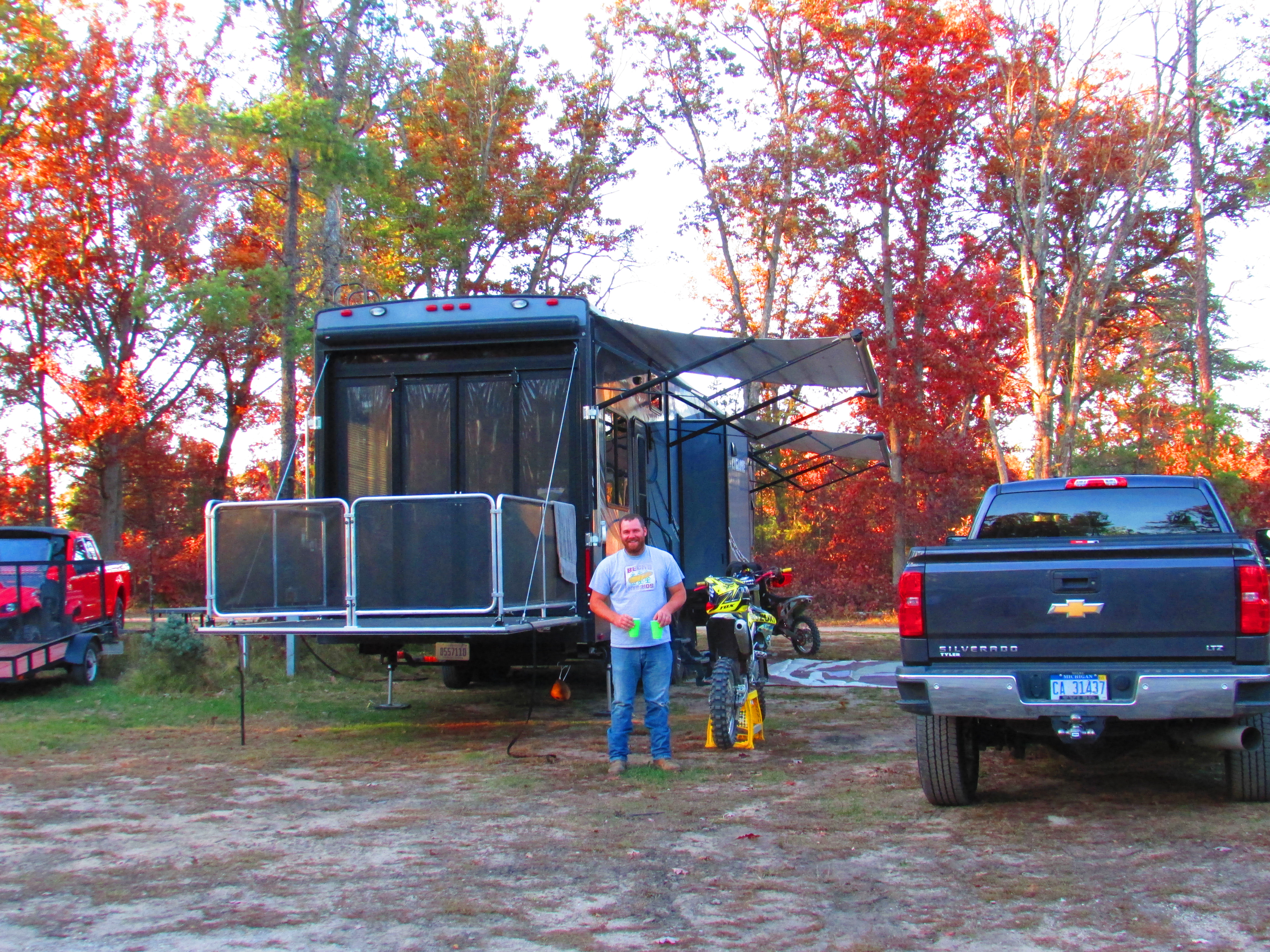 Customers enjoying our RV Park at Best Bear Lodge & Campground Irons, Michigan