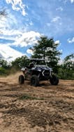 Irons off-road RZR rental from Best Bear Lodge & Campground Razor ripping on the Little Manistee trail system