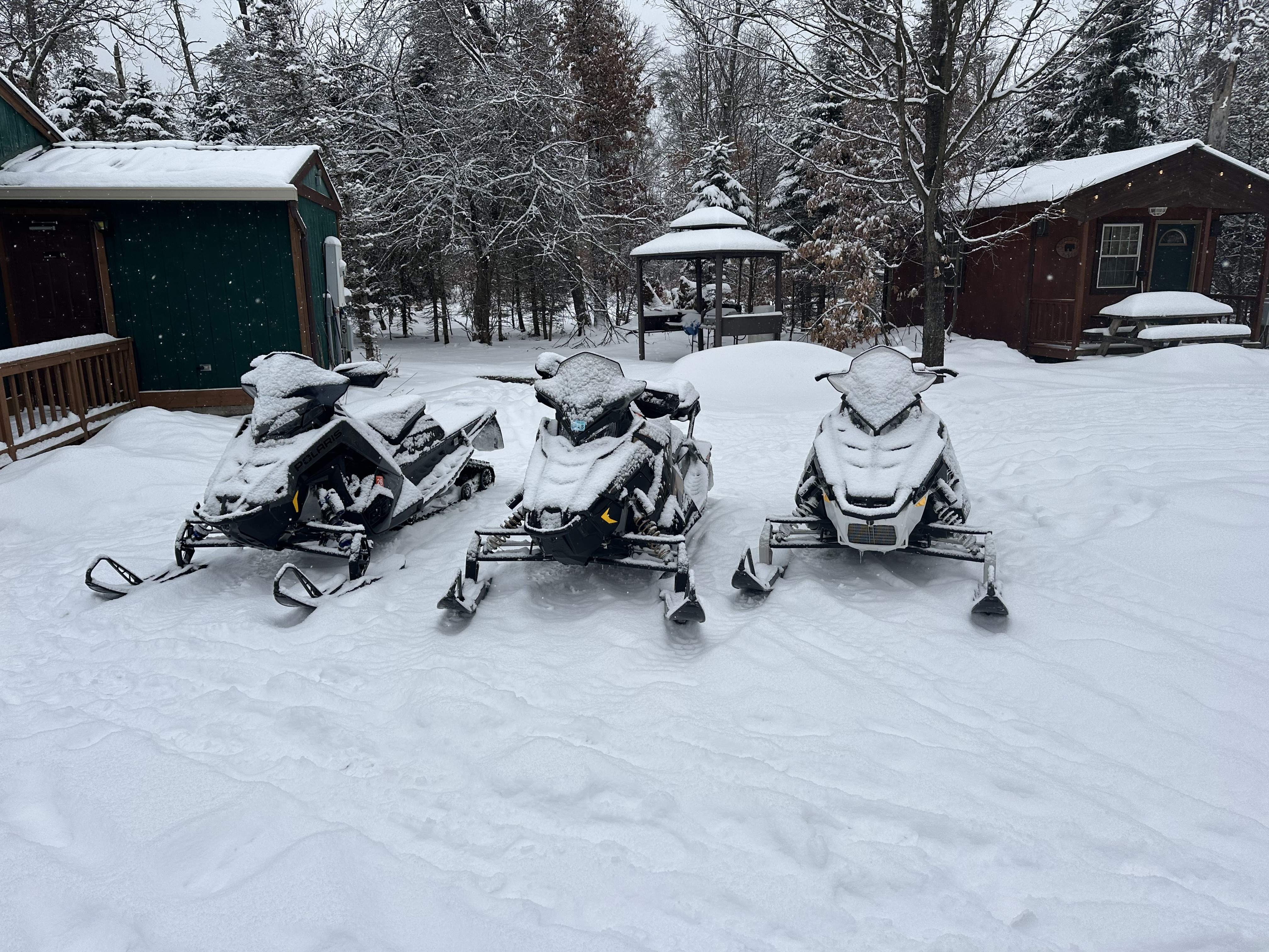 #1 preferred place to stay while snowmobiling at Best Best Bear Resort in Irons Michigan