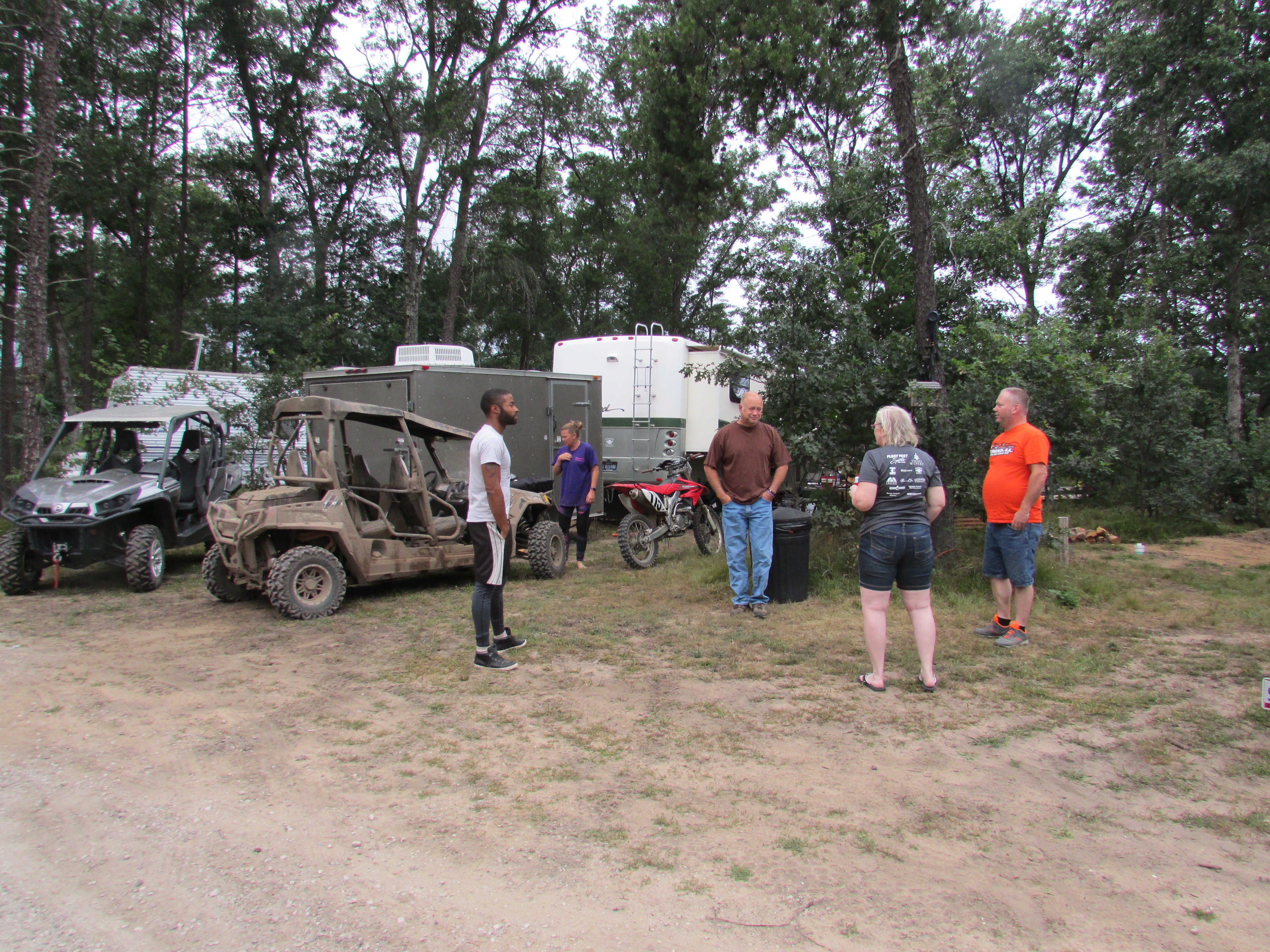 Customers enjoying our RV Park at Best Bear Lodge & Campground Irons, Michigan