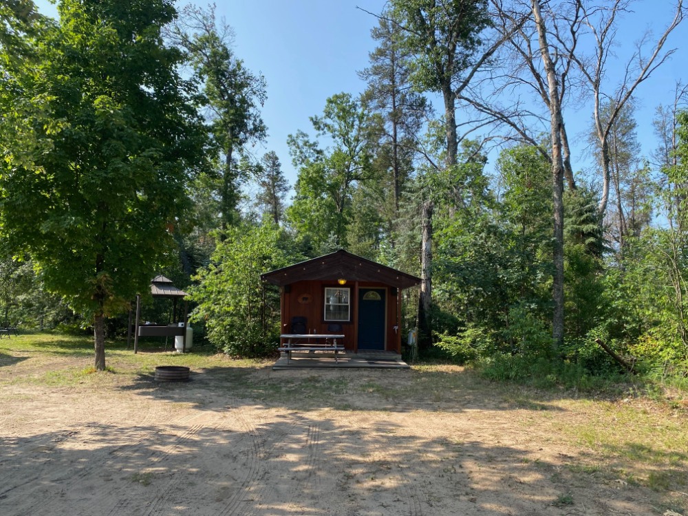Little Bear Camping Cabin at Best Bear Lodge & Campground. Irons, Michigan