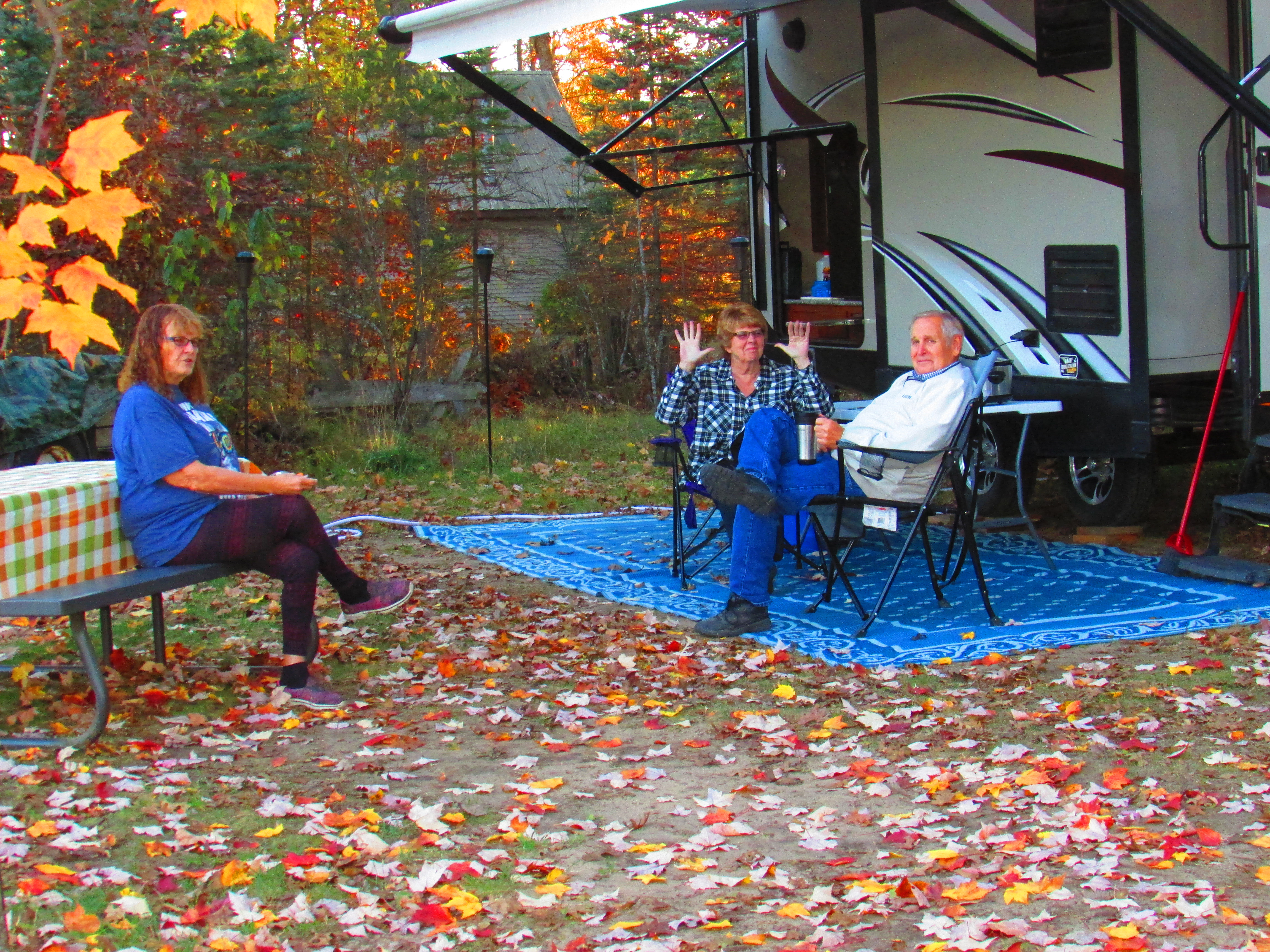 Customers enjoying our RV Park at Best Bear Lodge & Campground Irons, Michigan