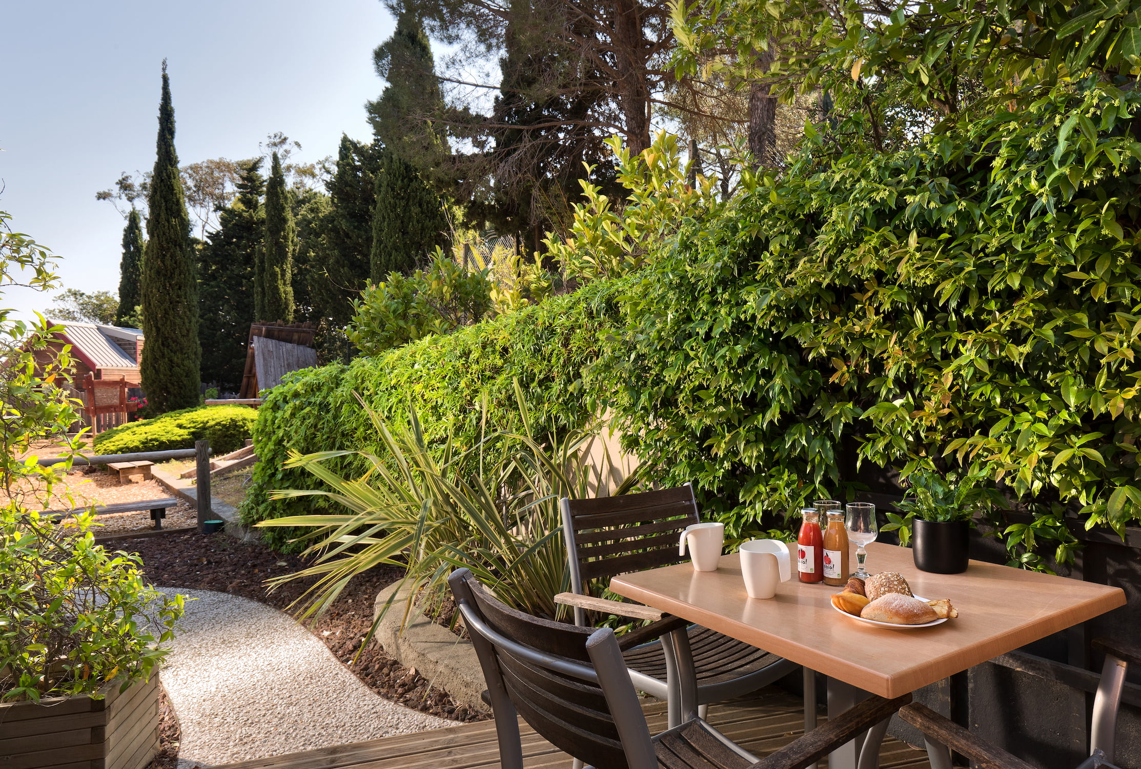 Terrasse de la Chambre Double de l'hôtel les Mouettes à Argelès-sur-Mer