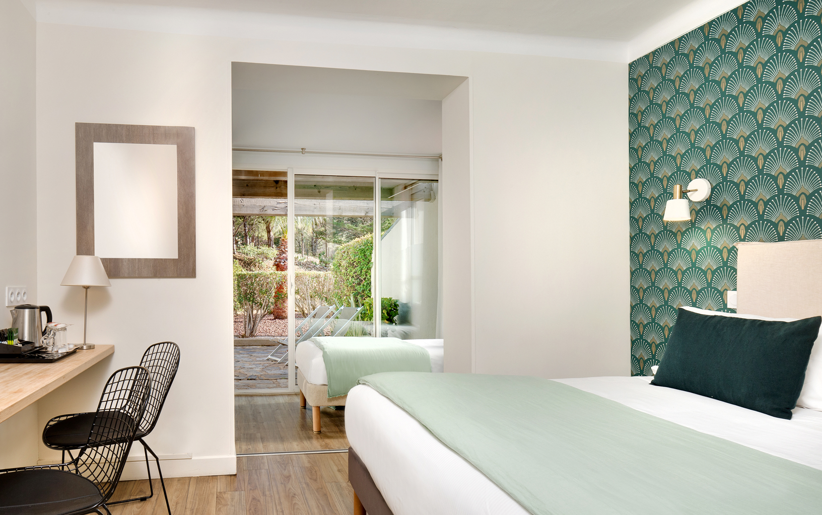 Vue d'ensemble Chambre triple vue jardin