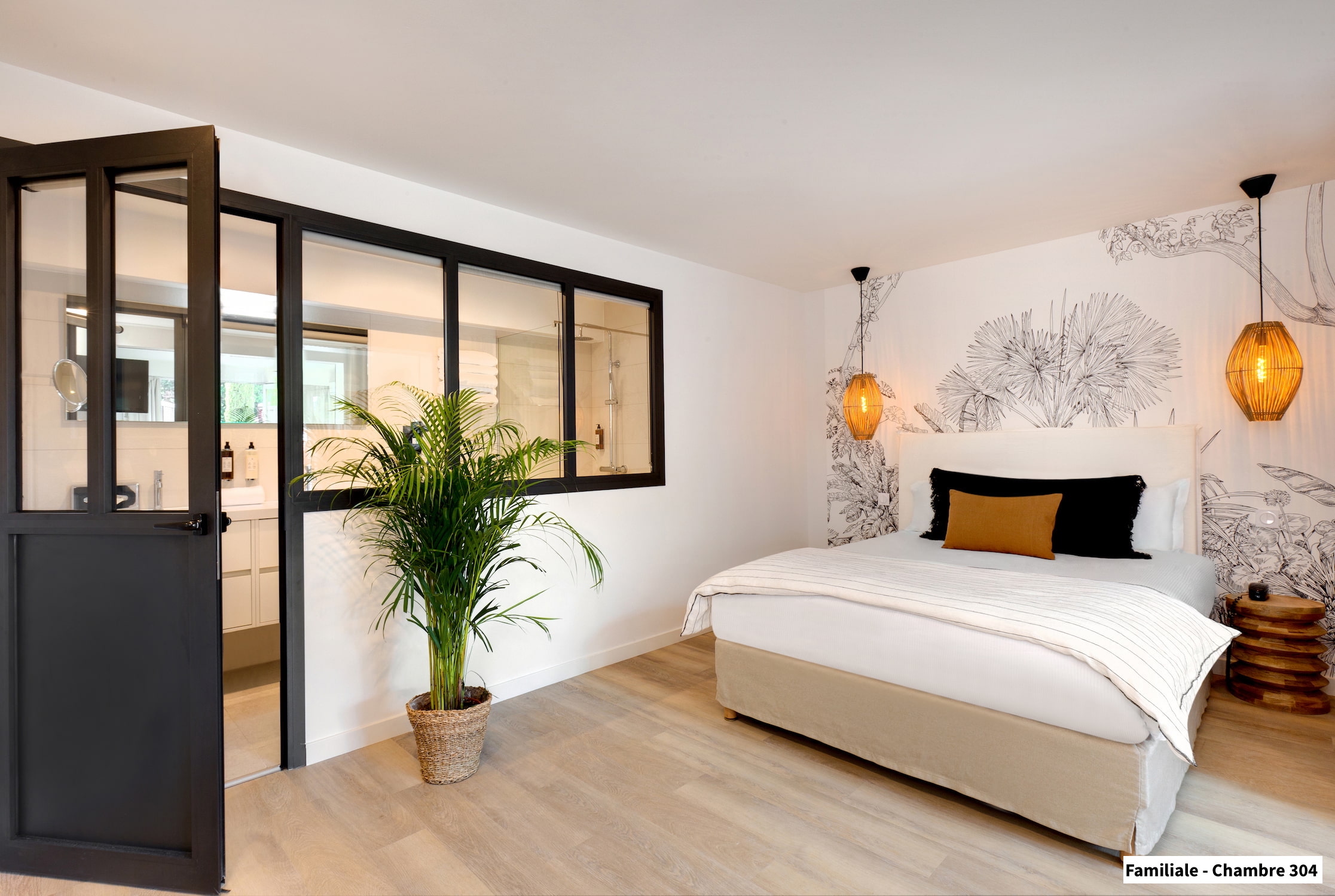 Vue de la Chambre Familiale 304 de l'Hôtel Spa Les Mouettes