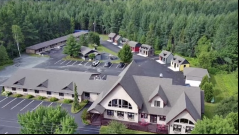 Auberge resort par drone