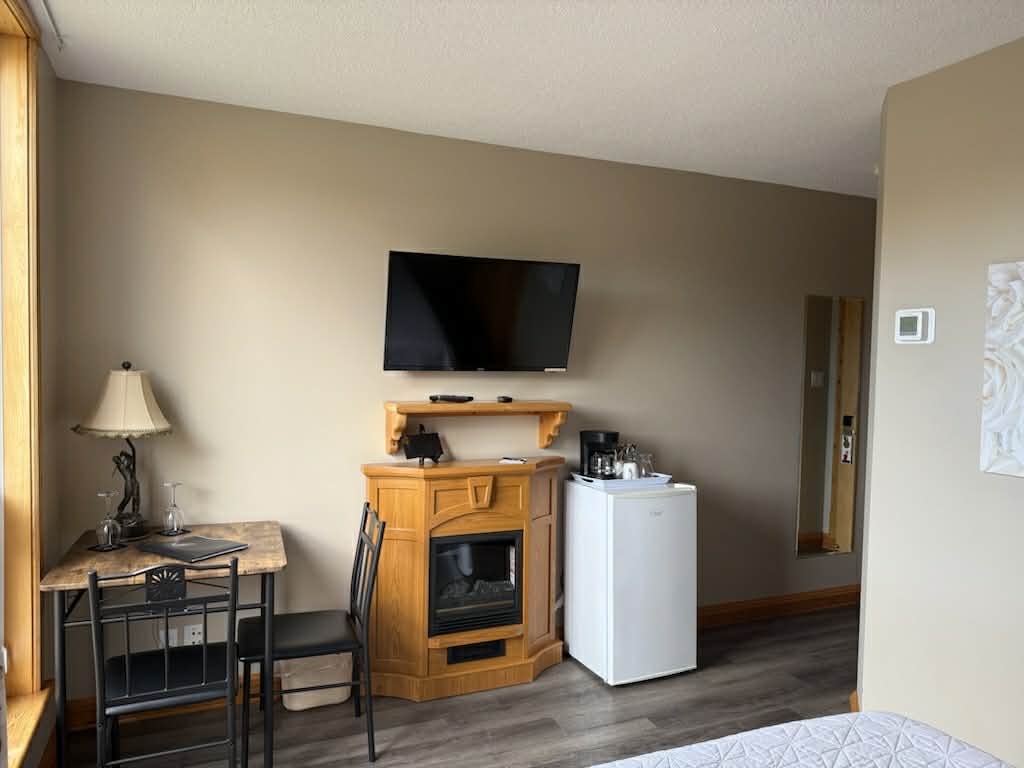 Cedar room TV Fireplace