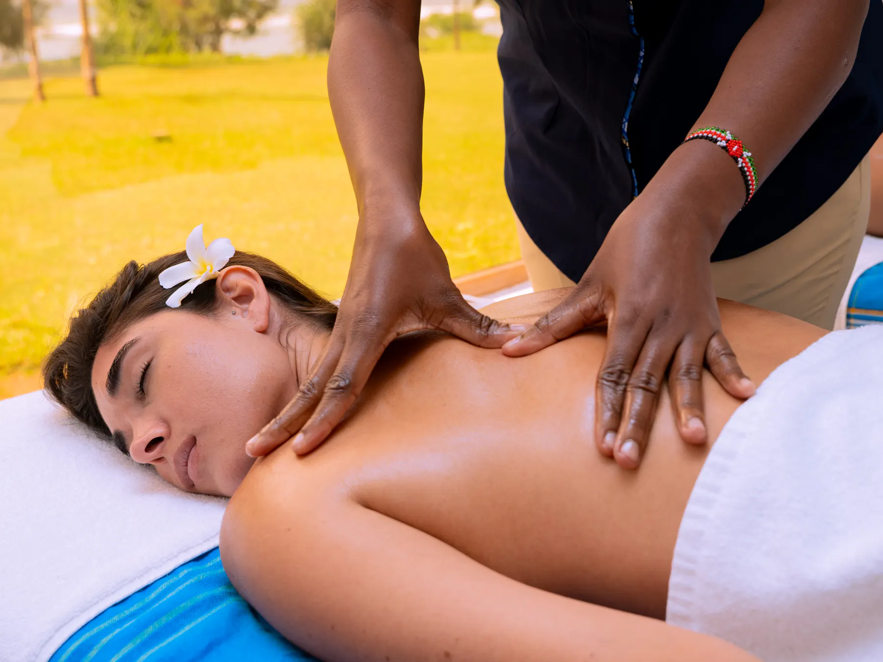 Massage treatment at Zahari Oceanfront spa