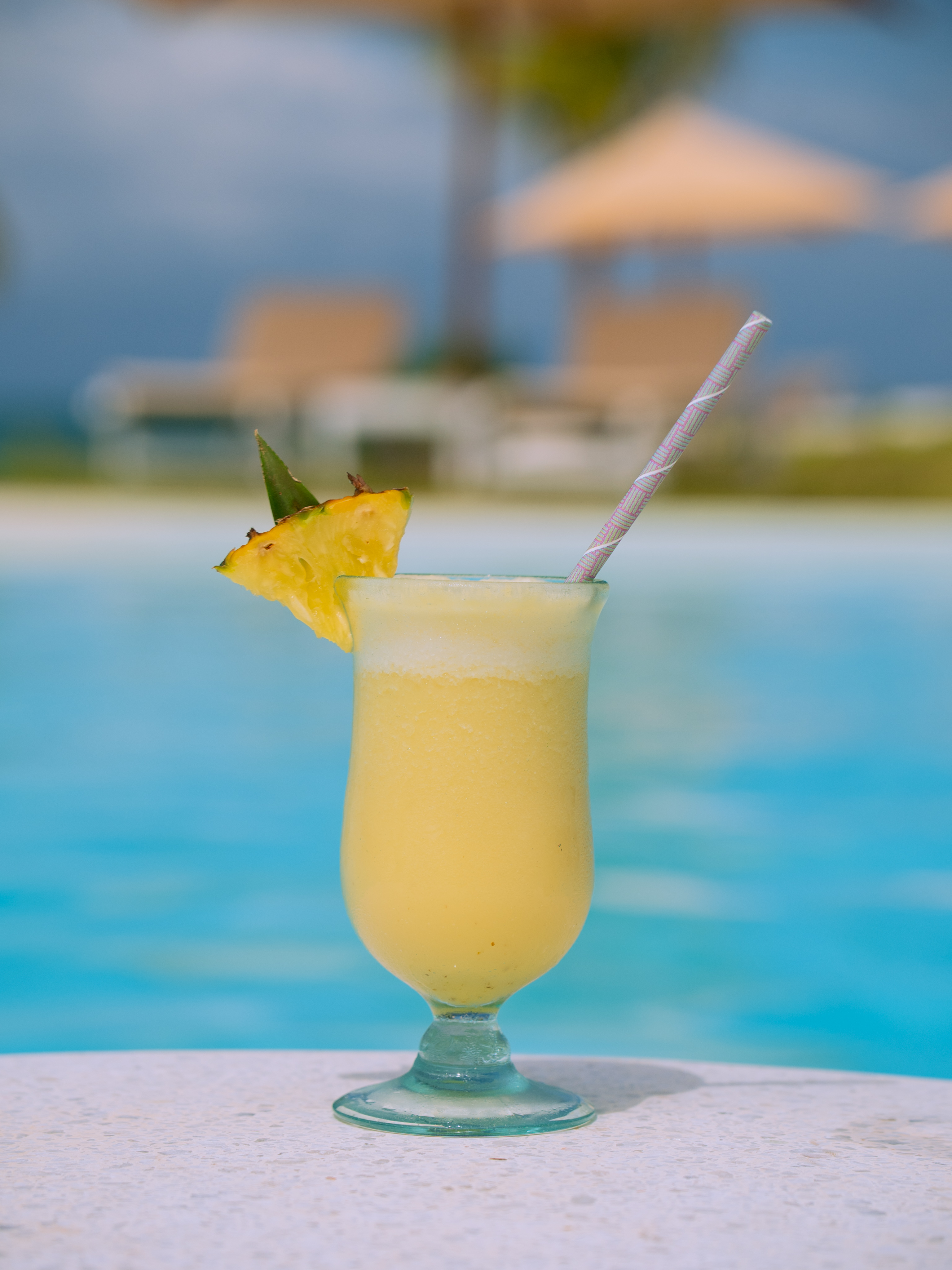 Tropical cocktail served at Zahari Oceanfront