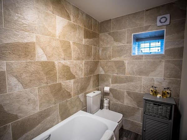 modern bathroom with luxury tiles