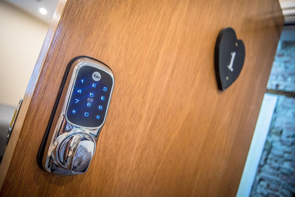 front door with security code lock for your safety