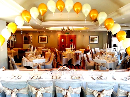 Garden Room ready for wedding reception