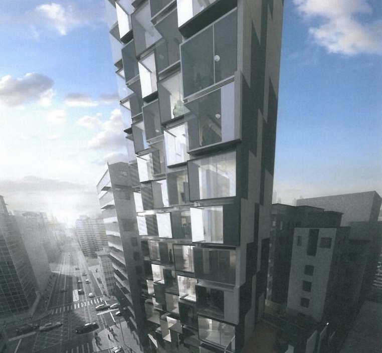 The BEACON outfit - Black and White window design draft