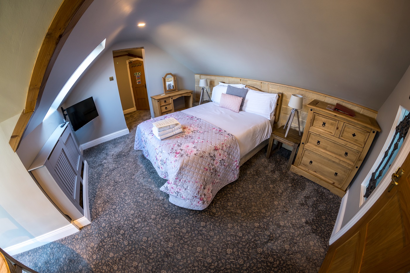 The Castle Deluxe Double bedroom with views