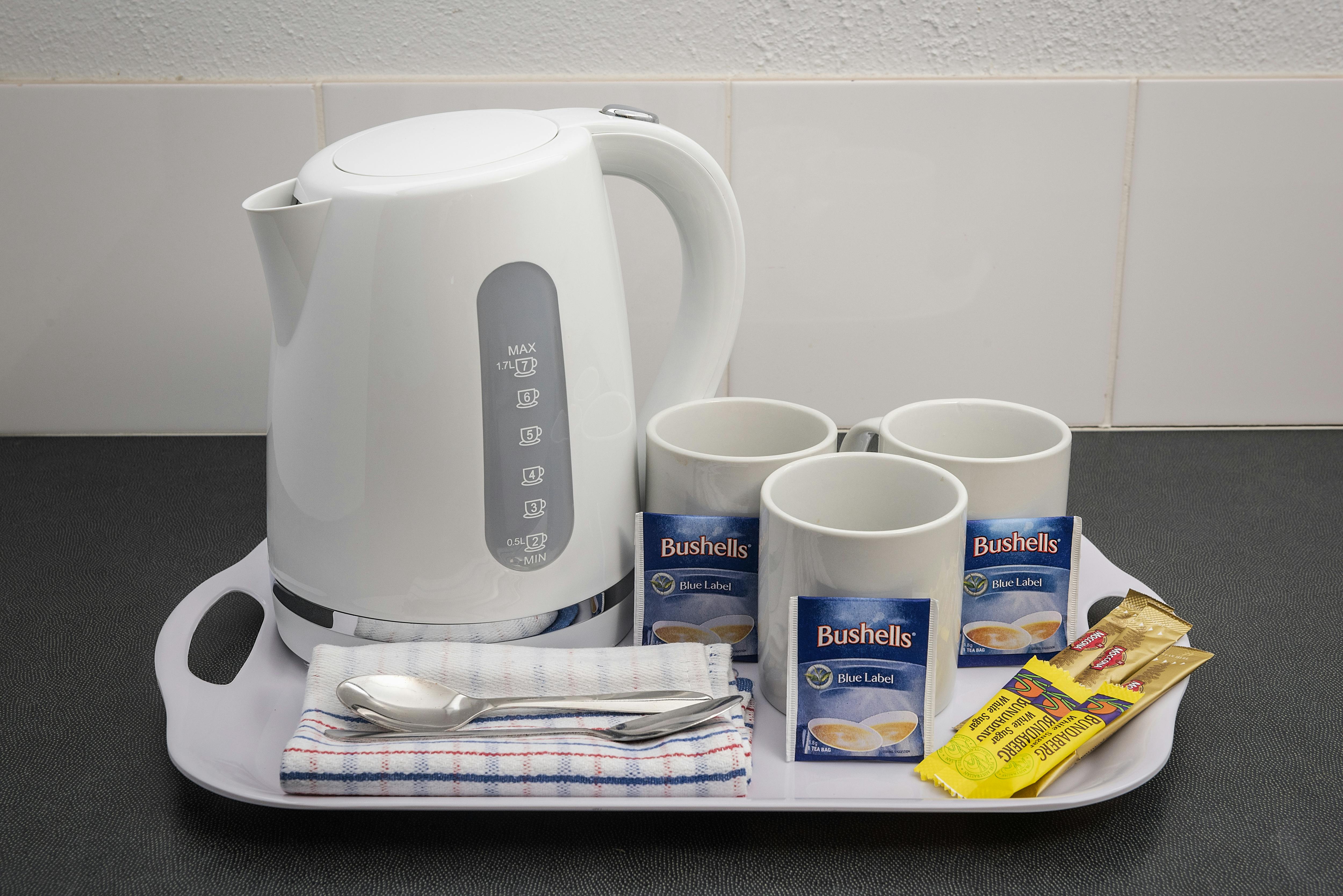 Tea and Coffee facilities available in all room types at the Beach Motel Hervey Bay.