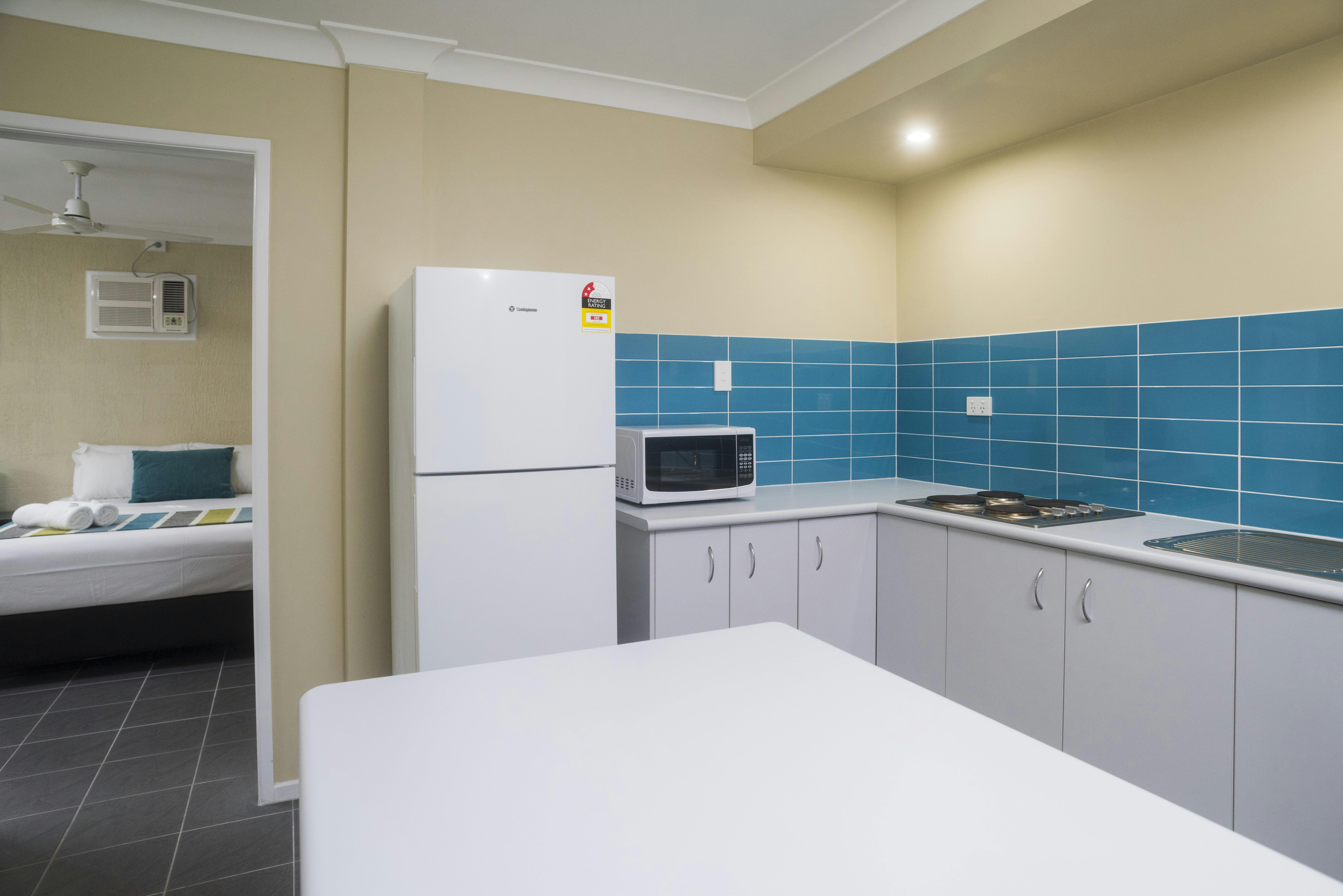 The one bedroom apartment provides a beautiful kitchen for those requiring self contained accommodation.