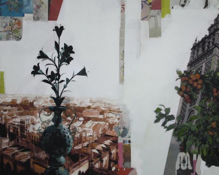Detail of artistic paintings. Aguilas5 SevillaSuites