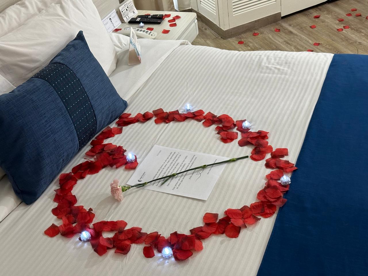 decoracion en habitacion jr. suite paquete romantico