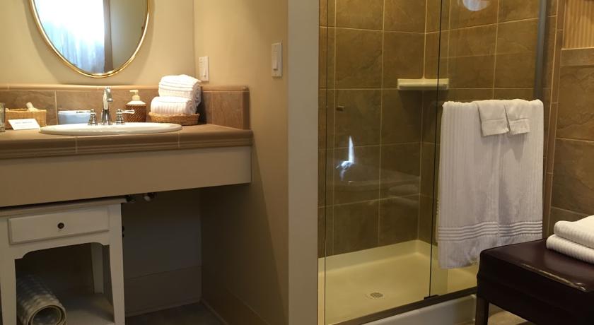 Private walk-in shower in Yosemite Suite