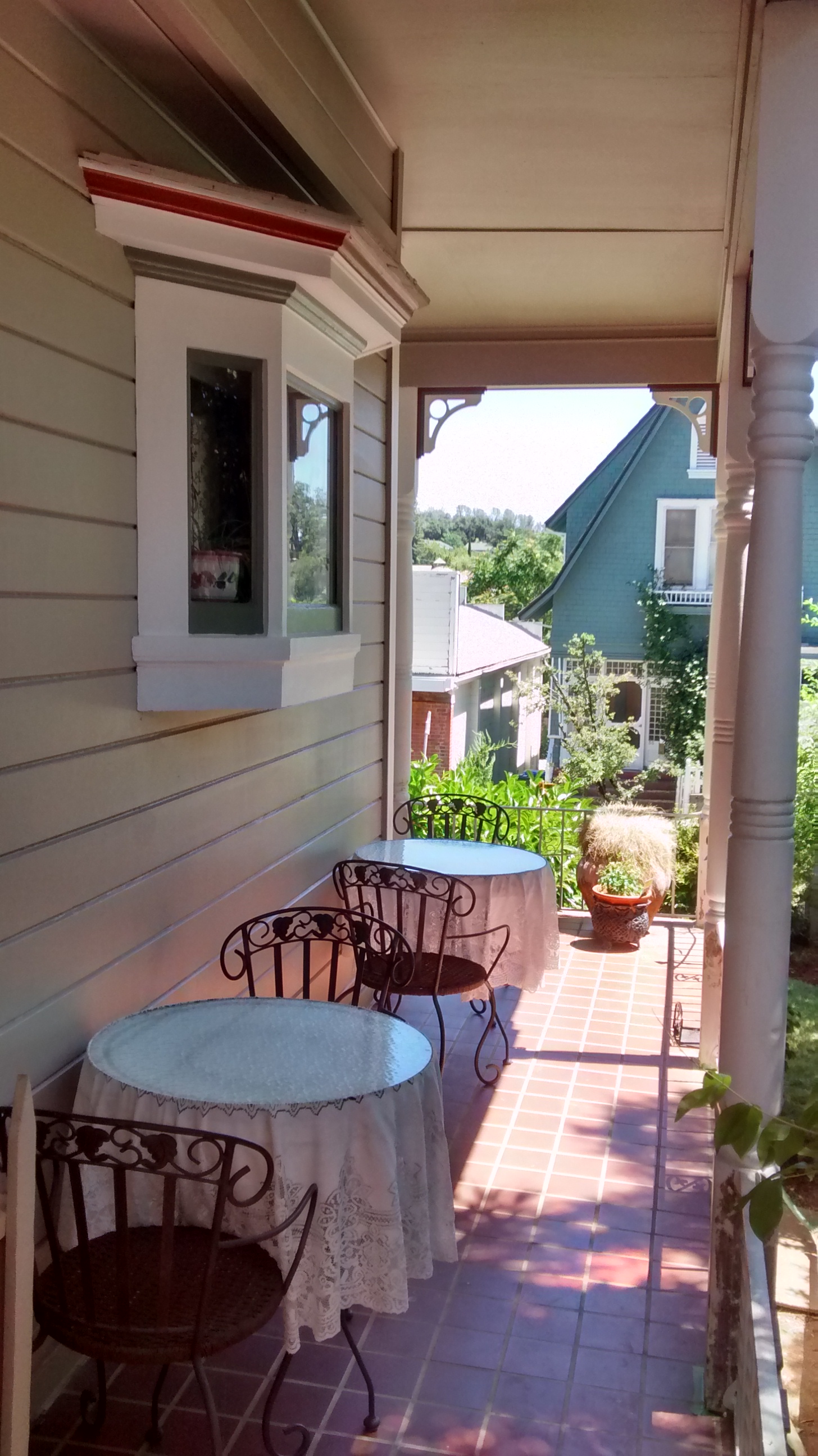 One of the verandas for outside dining