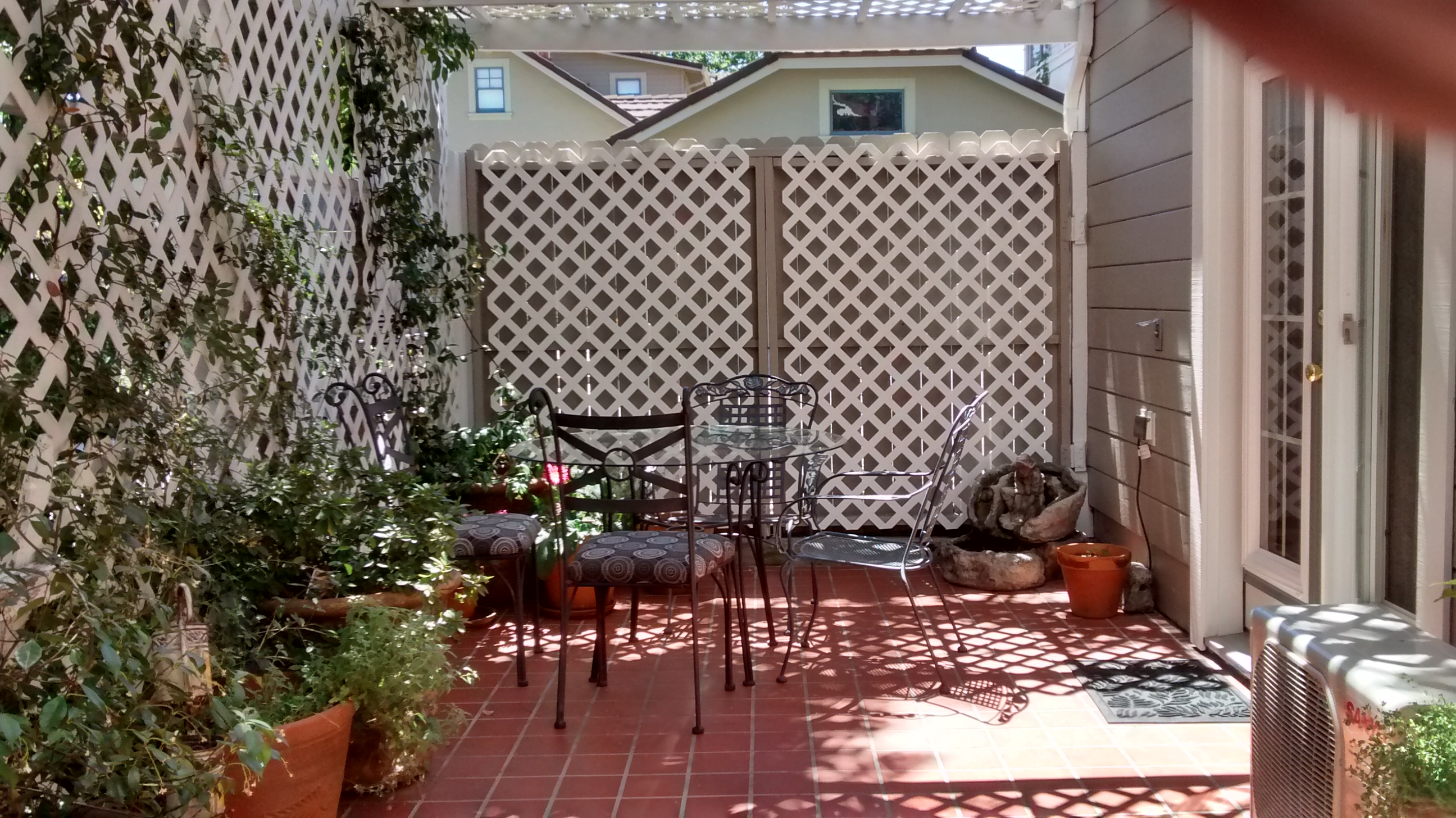 Prospector room private patio and entrance