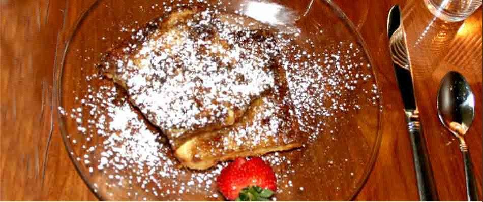 The Creme Brulee French Toast option for breakfast
