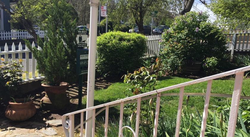 A garden view from the veranda